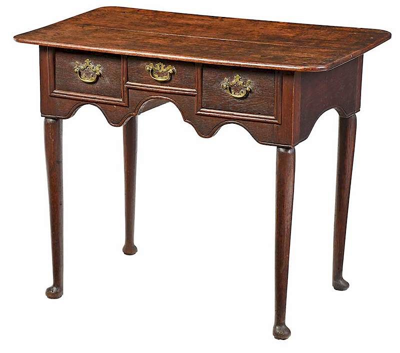 Appraisal: A Queen Anne Oak Dressing Table British th century three