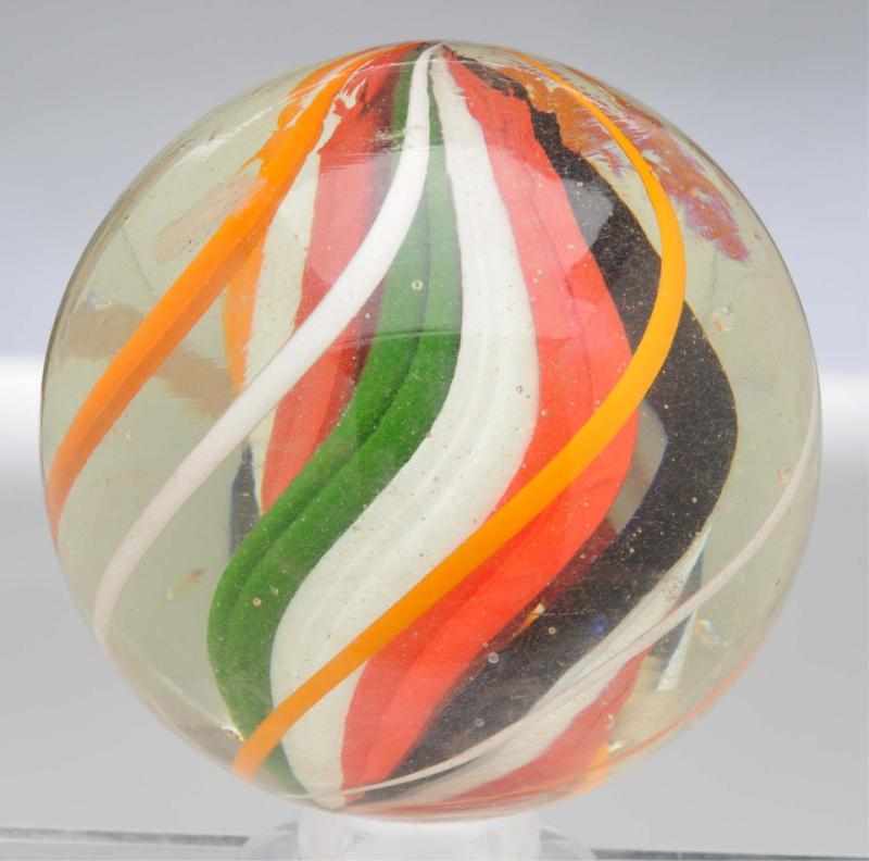 Appraisal: Extra Large Divided Core Swirl Marble Description Beautiful divided core