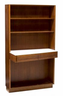 Appraisal: ITALIAN MID CENTURY MODERN TEAK BOOKCASE DESK Italian mid-century modern