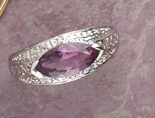 Appraisal: AMETHYST SET k white gold amethyst set with amethyst and