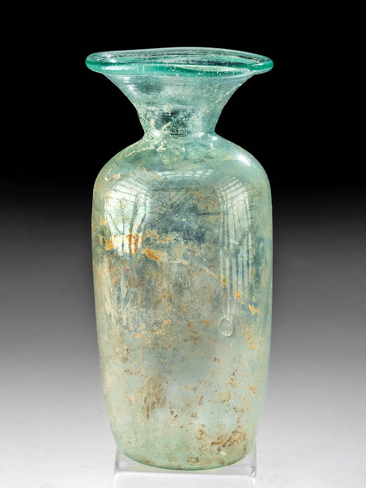 Appraisal: Roman Glass Jar w Rainbow Iridescence Roman Imperial Period ca