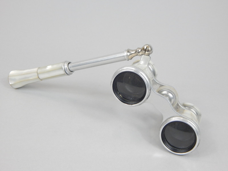 Appraisal: A pair of Continental silver plated and mother of pearl