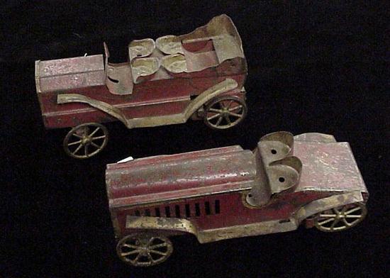 Appraisal: Two early pressed steel cars both friction driven but not