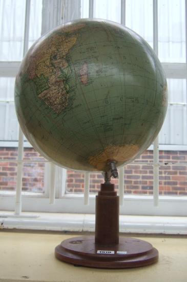 Appraisal: A Globe early th century on a hardwood stand inset