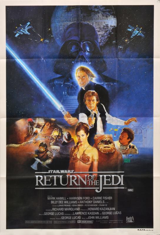 Appraisal: AUSTRALIAN ONE-SHEET POSTER FOR 'RETURN OF THE JEDI' Twentieth Century