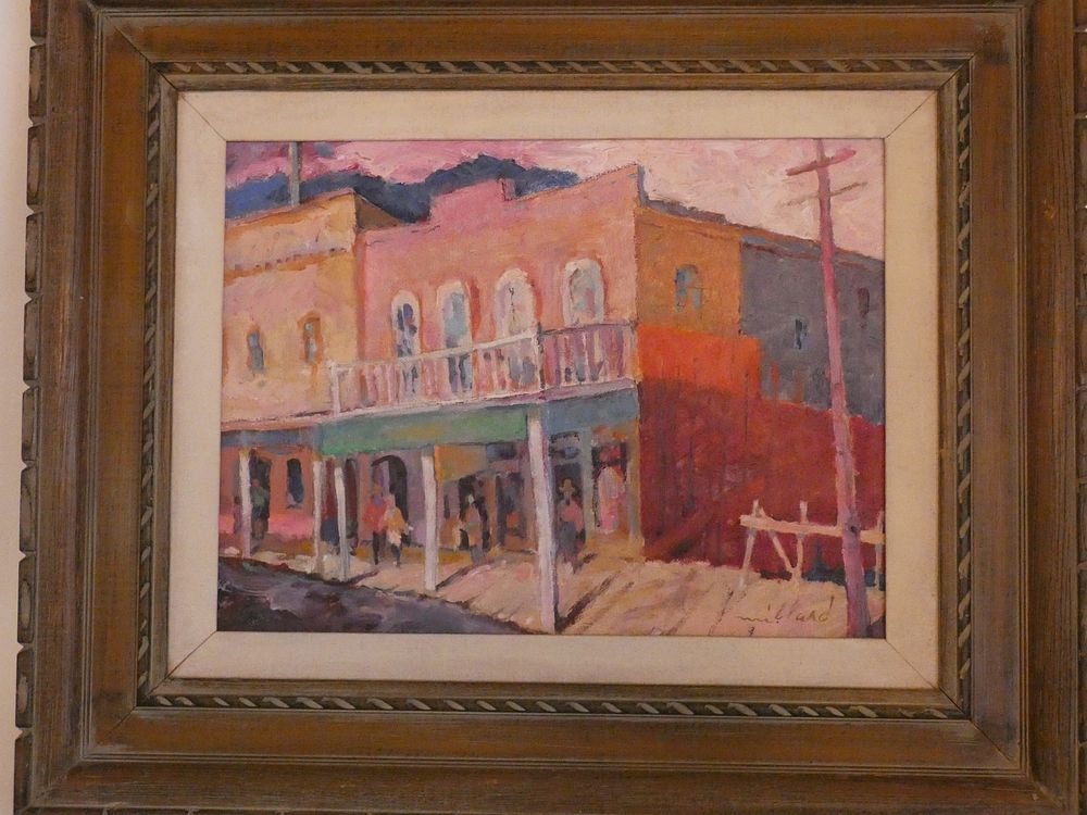 Appraisal: DAVID L MILLARD PAINTING NEVADA Oil painting on board depicting