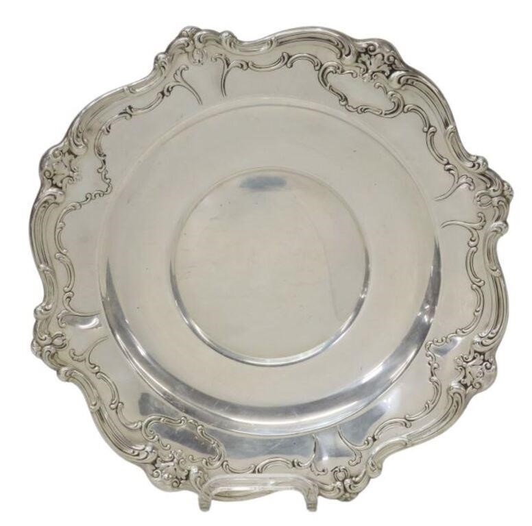 Appraisal: American sterling silver sandwich plate Gorham in the Chantilly-Duchess pattern