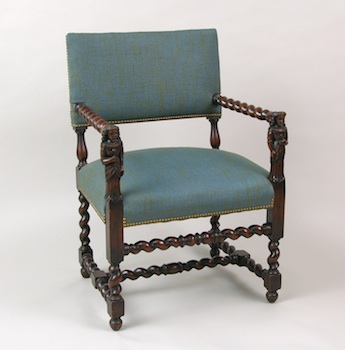 Appraisal: An English Style Arm Chair ca th Century The chair