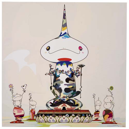 Appraisal: TAKASHI MURAKAMI Reverse Double Helix Mega Power Color lithograph on