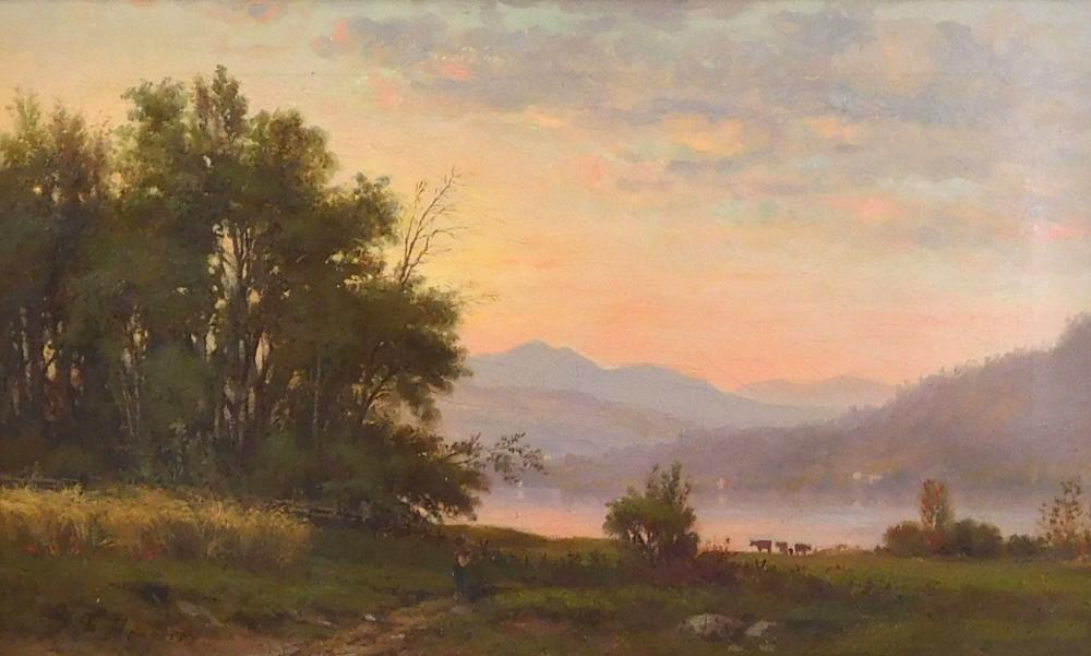 Appraisal: George Frank Higgins American active - Pink Landscape with Pink