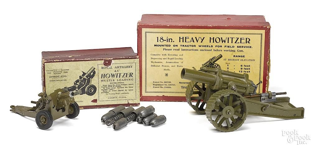 Appraisal: Two Britain's Howitzers with the original boxes Two Britains howitzers