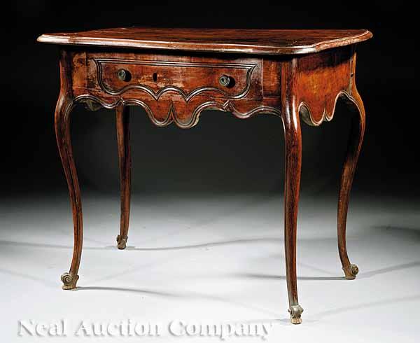 Appraisal: A Louis XV Carved Cherrywood Side Table mid- th c