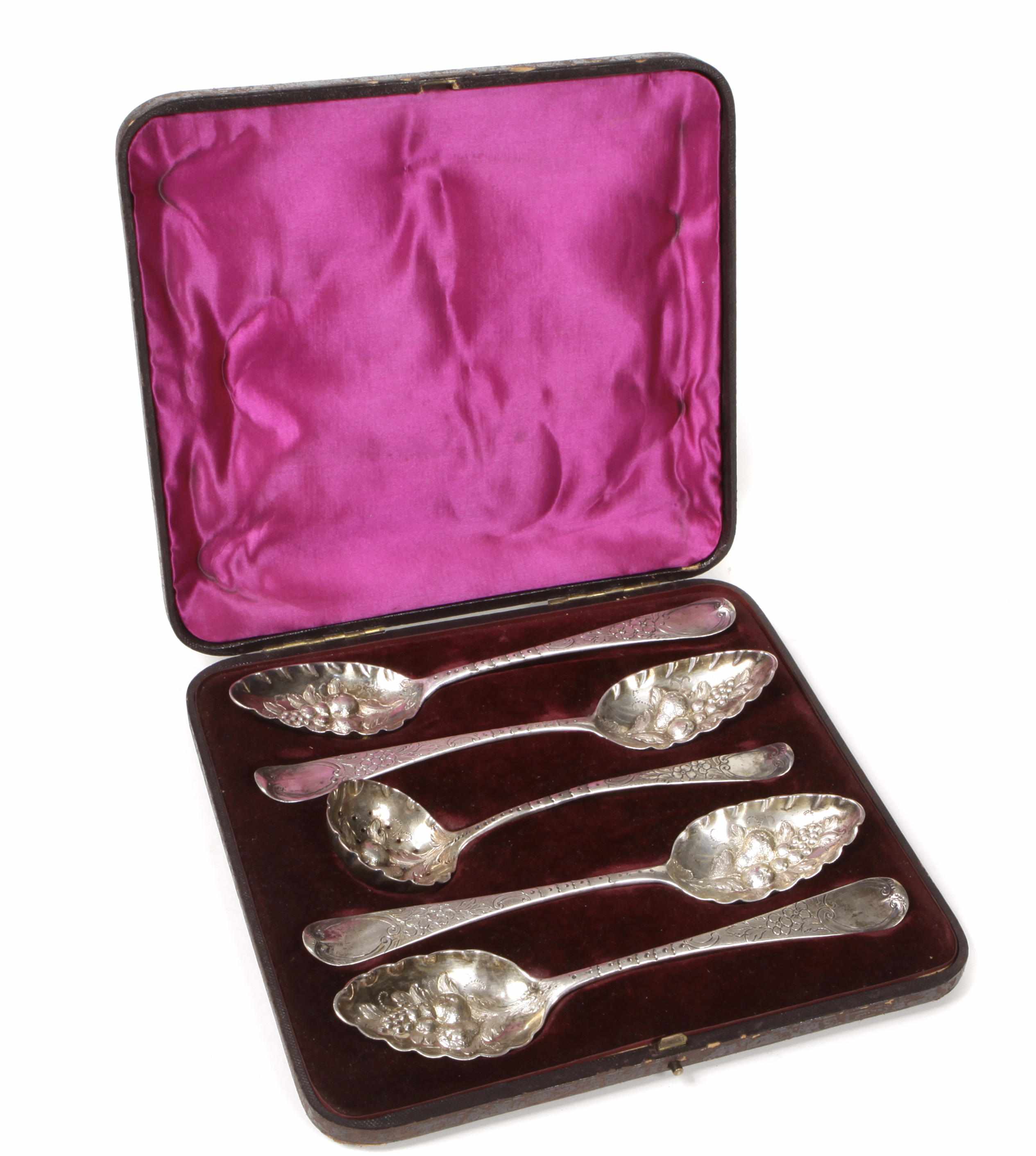 Appraisal: An assembled set of Scottish George III sterling silver spoons