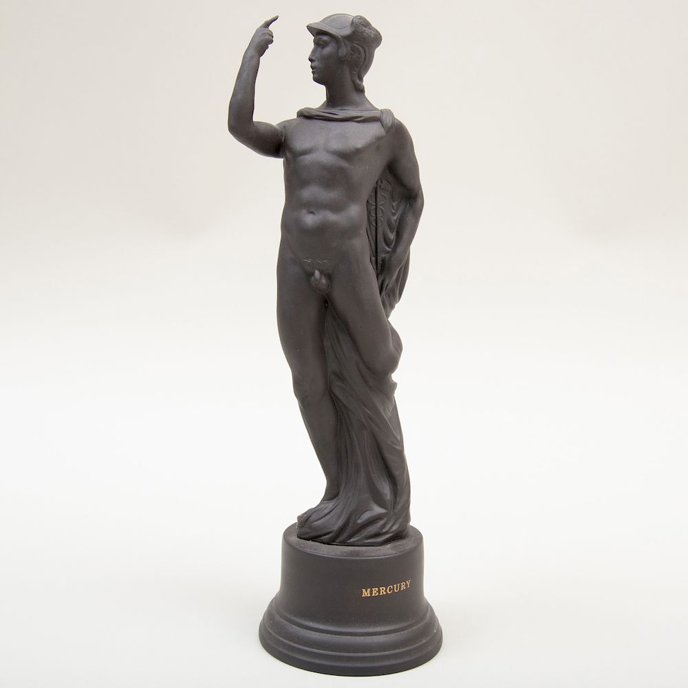 Appraisal: Wedgwood Black Basalt Figure of Mercury Impressed mark and Made