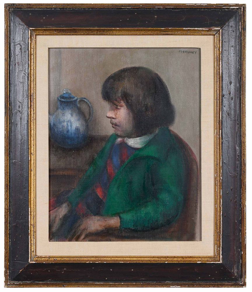 Appraisal: Marvin Cherney New York Maryland - Girl in Green Sweater