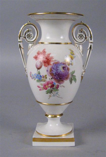 Appraisal: Meissen porcelain vase th century Of campana form the white