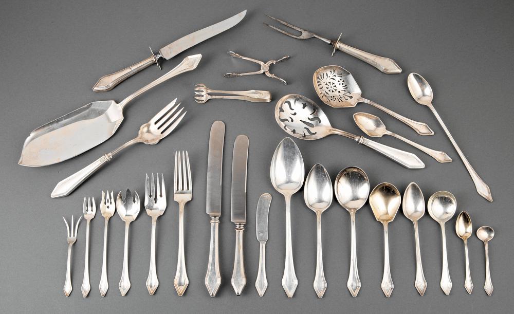 Appraisal: Gorham Clermont Pattern Sterling Silver Flatware Service pat incl dinner