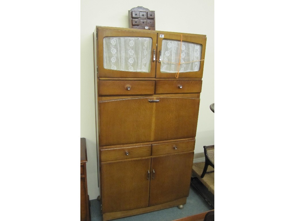 Appraisal: Kitchen cabinet and a spice chest of drawers