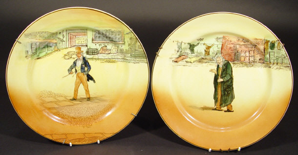 Appraisal: Two Royal Doulton Dickens seriesware plates hand coloured and transfer