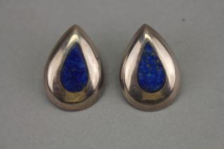 Appraisal: Vintage Sterling Silver Lapis Earrings Vintage Sterling Silver Lapis Earrings