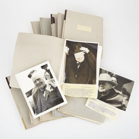 Appraisal: Archive of Approximately Press Photographs Documents and Clippings Relating to