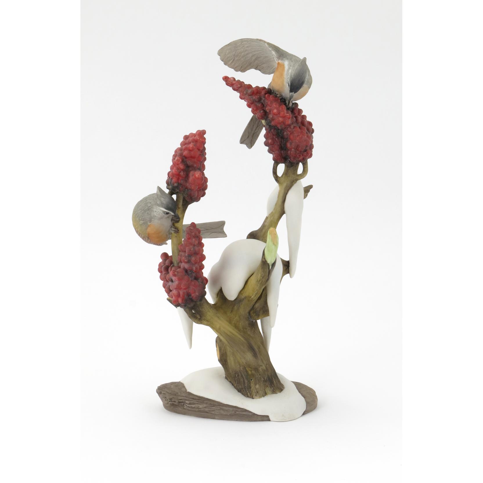 Appraisal: Boehm Porcelain Tufted Titmouse Double Figural Limited Edition on the