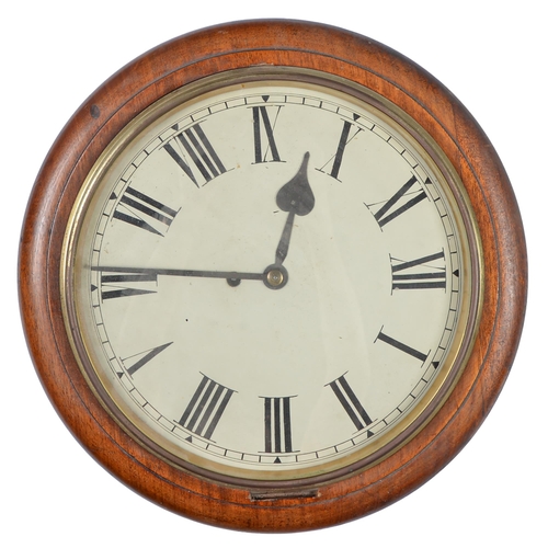 Appraisal: A Victorian walnut wall timepiece c with painted dial chain