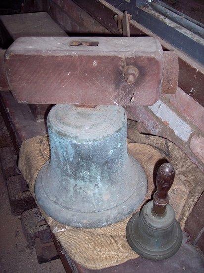 Appraisal: A large bronze bell cm high and a hand bell