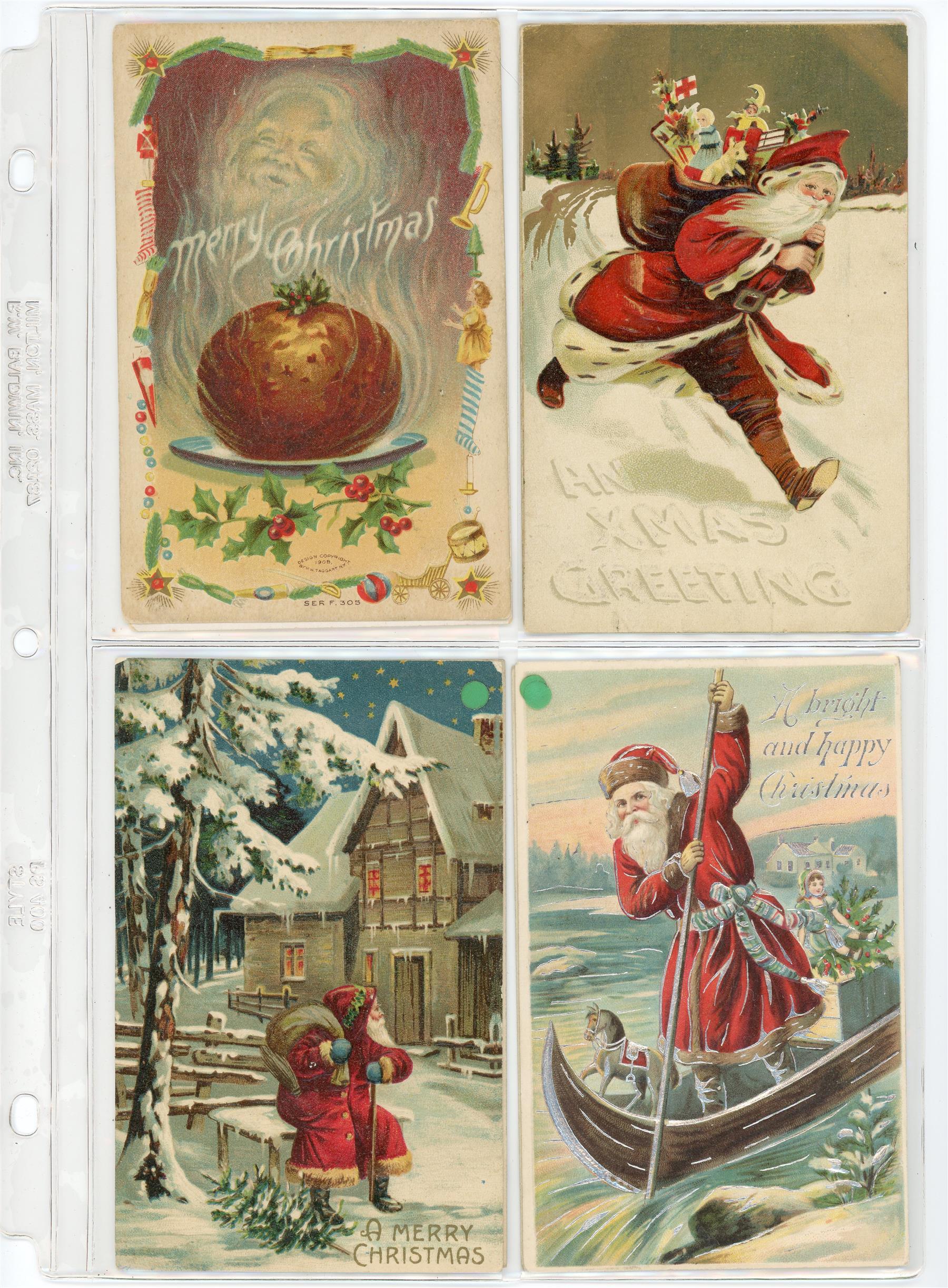 Appraisal: COLLECTION OF SANTA CLAUS-THEMED CHRISTMAS POSTCARDS Printed in Europe st