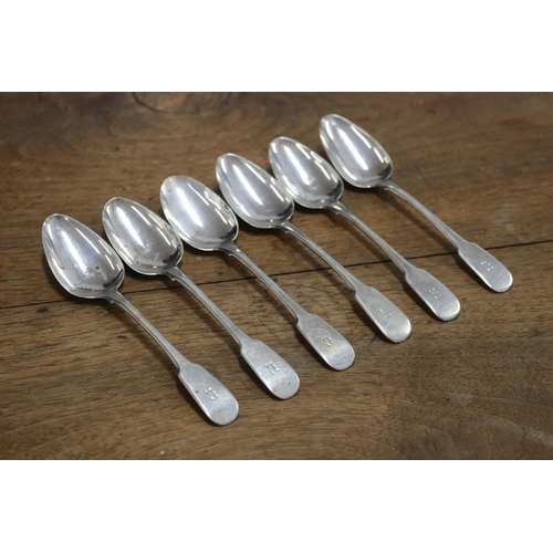 Appraisal: Set of six antique hallmarked sterling silver spoons London Solomon