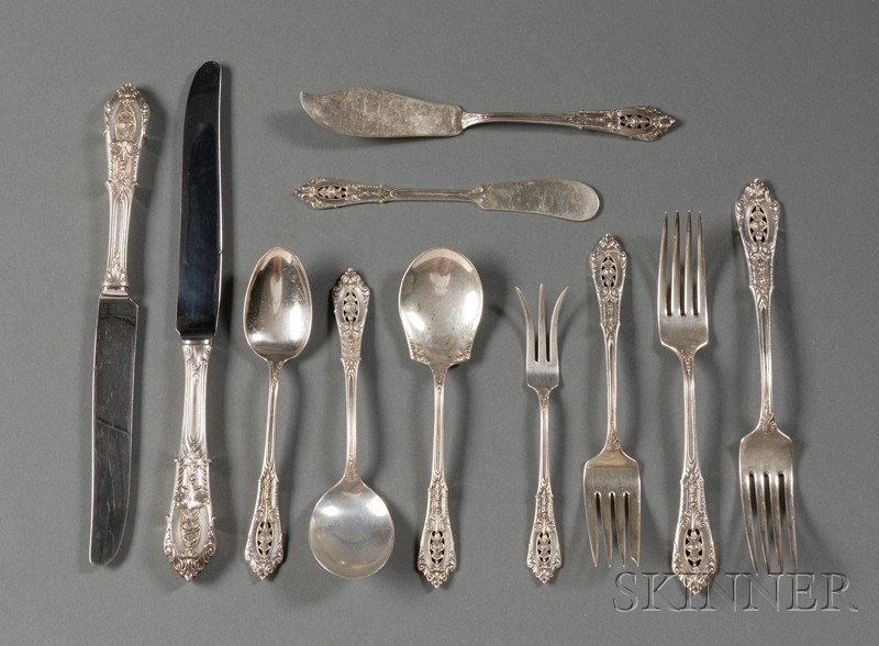 Appraisal: Wallace Sterling Rose Point Flatware Service comprising sixteen teaspoons eight