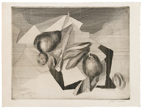 Appraisal: JACQUES VILLON Nature morte aux noix Etchings impressions x mm