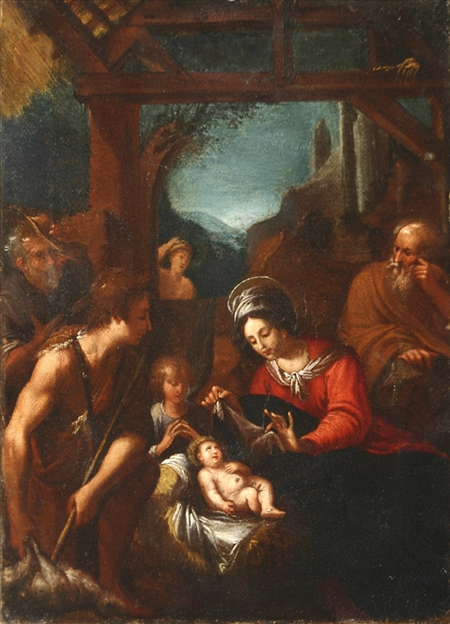 Appraisal: Italian School th- th Century The Nativity Unsigned Oil on