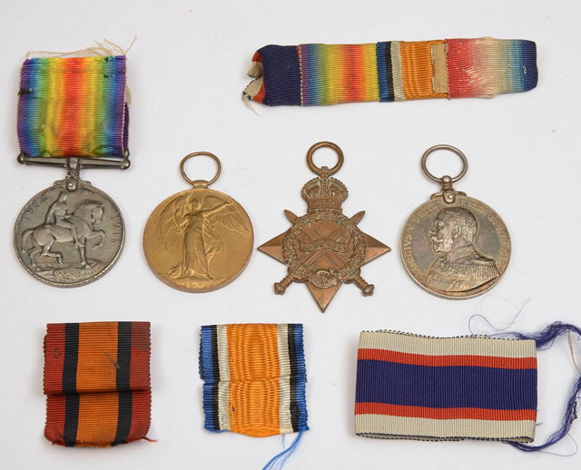 Appraisal: A COLLECTION OF FOUR WORLD WAR I MEDALS including a