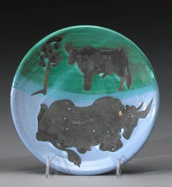 Appraisal: Pablo Picasso Spanish - Toros A R Partially glazed terre