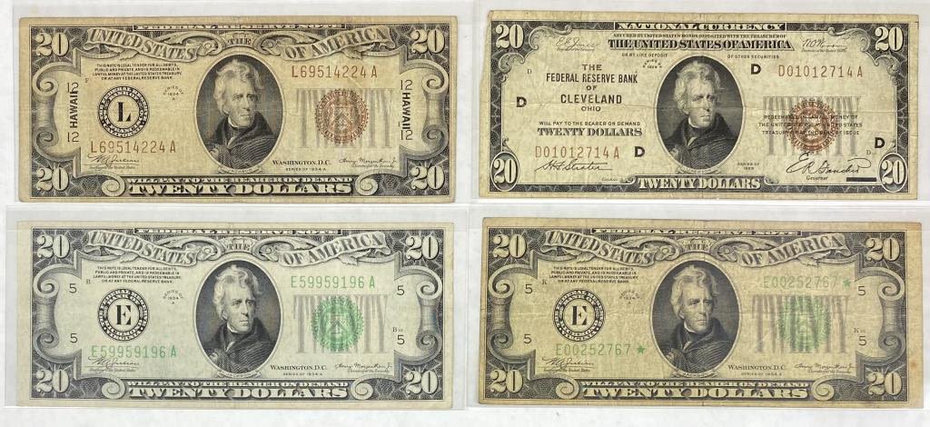 Appraisal: Early US Small Currency Type SetIncluding Scarce Star Note Federal