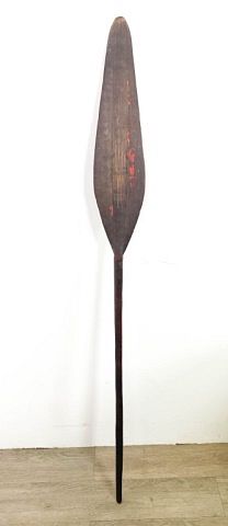 Appraisal: Masai Warrior Regalia Spear Kenya Wood with stain Wear from