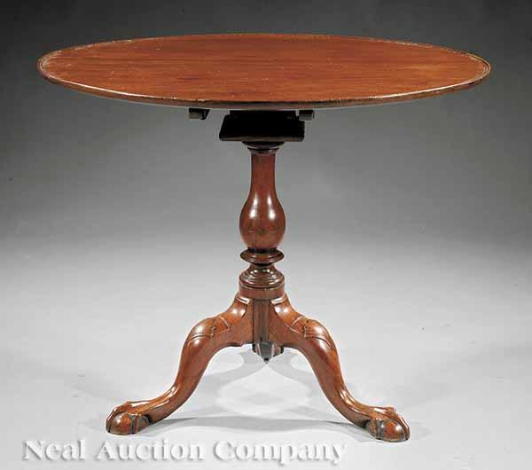 Appraisal: An American Chippendale Carved Mahogany Tea Table late th c