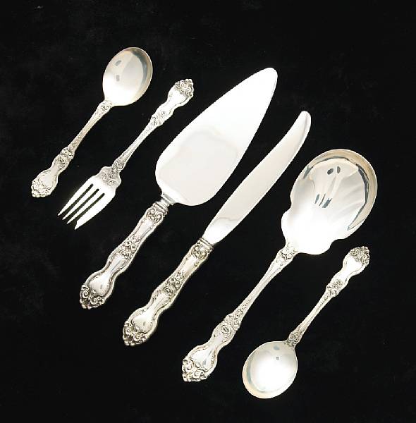 Appraisal: A sterling flatware setWallace Silversmiths Wallingford CTLa Reine Comprising -