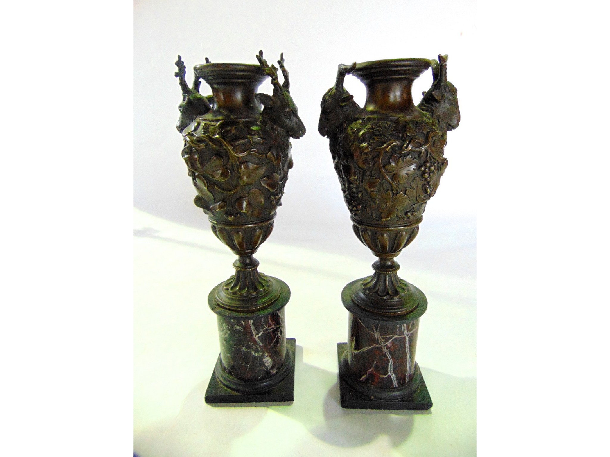 Appraisal: A good quality pair of th century bronze vases each