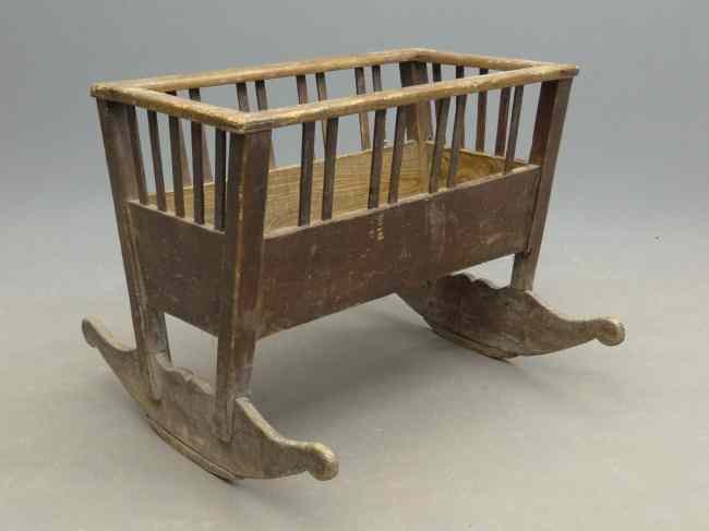 Appraisal: th c painted cradle '' W '' D '' Ht