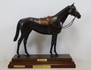 Appraisal: NEWMARK Marilyn Bronze Sculpture RUFFIAN Bronze with brown patina on