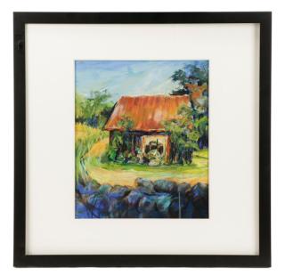 Appraisal: Tom Parker Tin Roof Cottage Mixed Media Tom Parker American