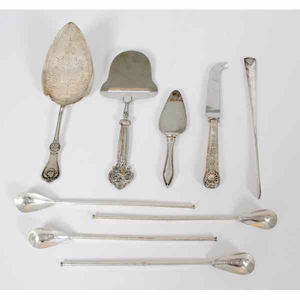 Appraisal: Sterling and Coin Flatware Plus th century An assembled group