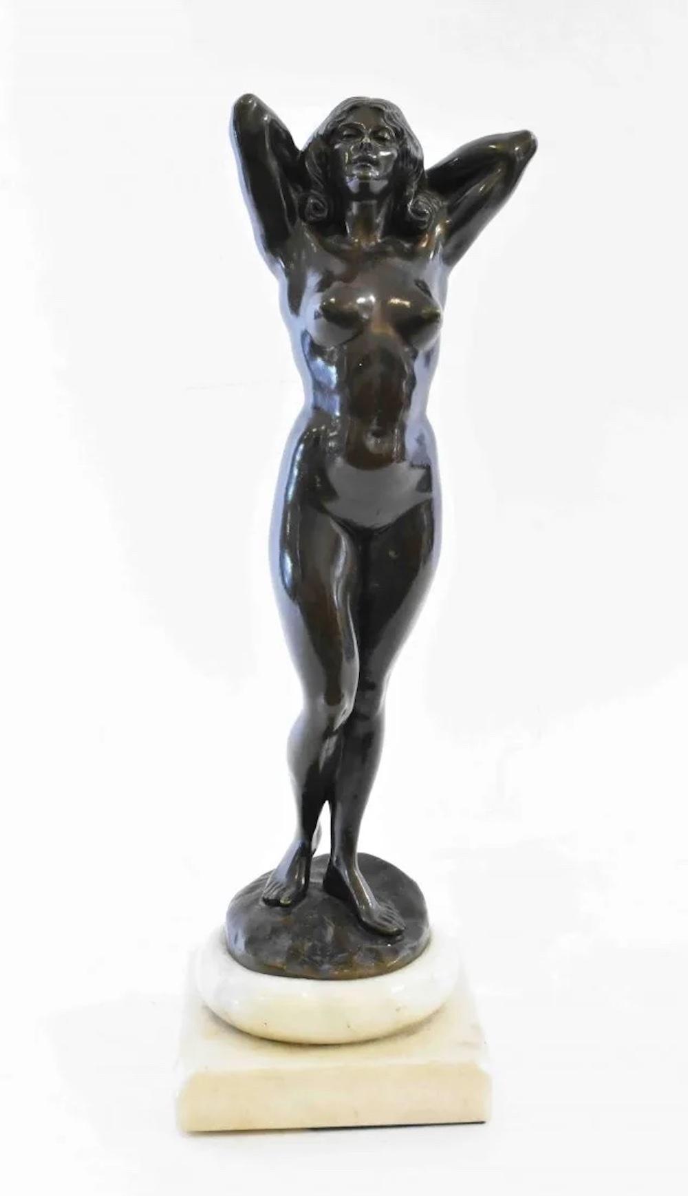 Appraisal: GYULA JULIUS MAUGSCH HUNGARIAN - Standing Female Nude with Arms