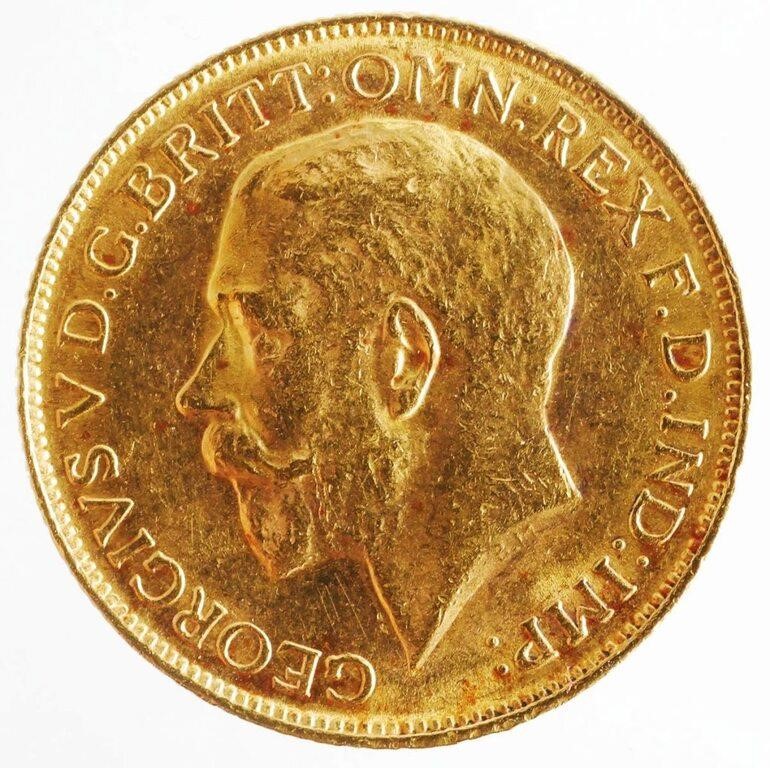 Appraisal: Gold Sovereign featuring King George V and the St George