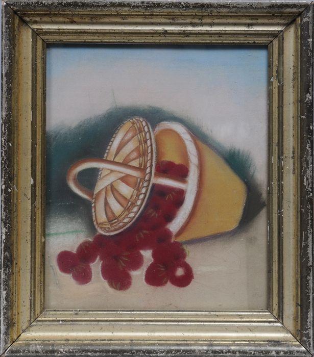 Appraisal: AMERICAN SCHOOL BASKET OF BERRIES Pastel on paper x in