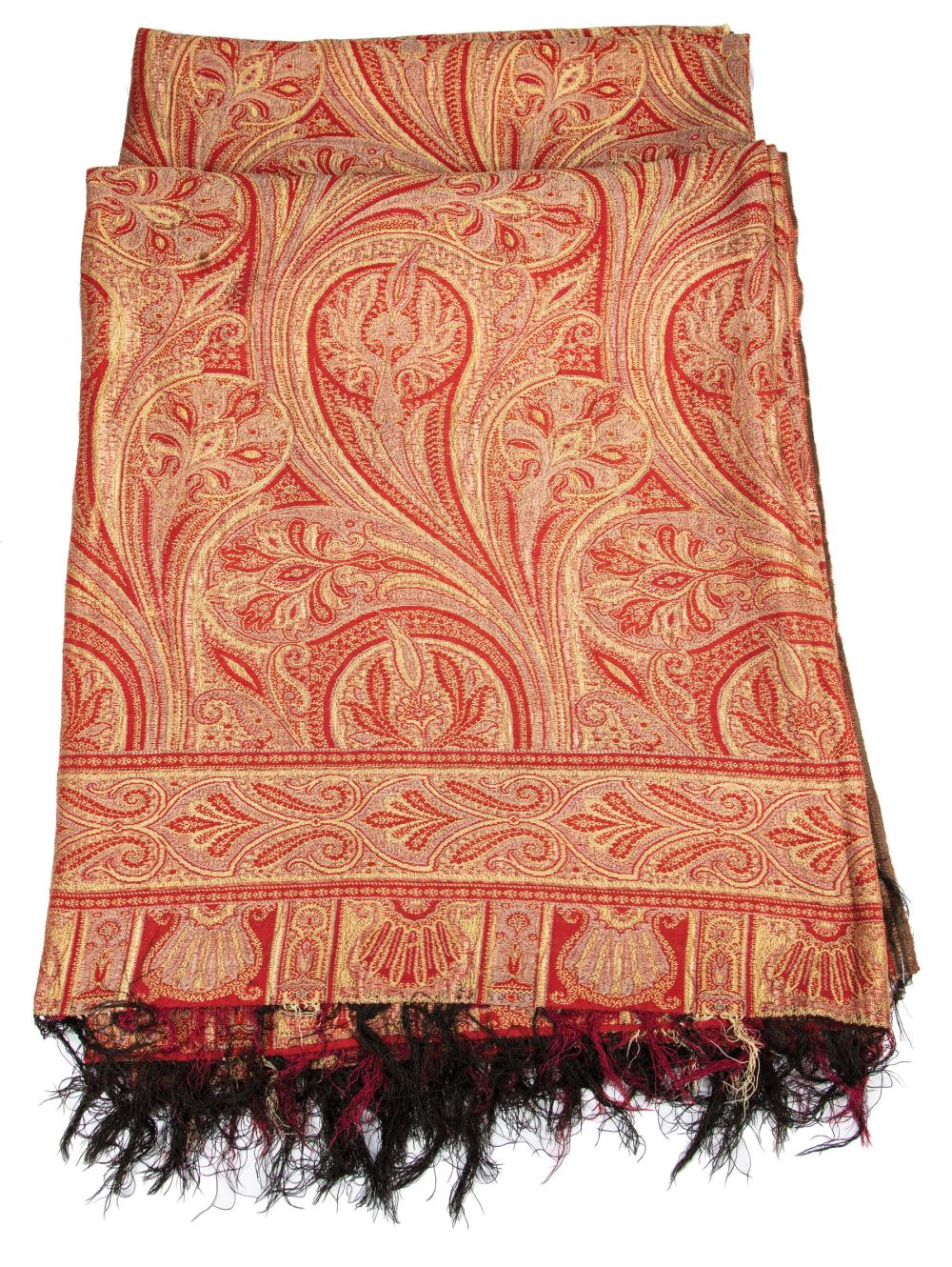 Appraisal: Vintage Cashmere Paisley Shawl in x in Provenance Collection of