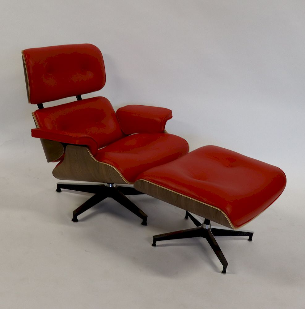 Appraisal: Vintage And Fine Quality Eames Style Lounge Chair And Ottoman