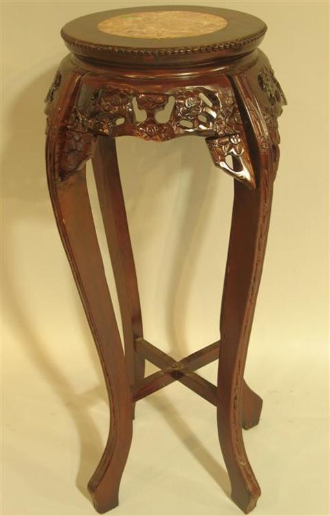 Appraisal: CHINESE STYLE PLANT STAND th century the circular top with